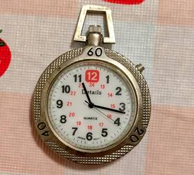 Dtl1057 Details Pocket Watch Works And With New Battery 138 P021