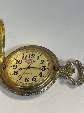 Dickies Ldx806 Goldtone Vintage Pocket Watch Stylish Perfect Gift Men Women New Battery