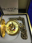 Disneyworld Time Works Mickey Mouse Pocket Watch Chain By Sutton Original Nib 086702075270