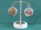 Double Pocket Brass Watch Solid Marble Stand Holder Hook