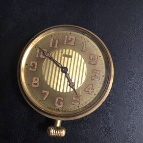 1530116 Doxa Brevet 33236 8 Day 2 Adj 6 Jewels Travel /car Pocket Watch. Working