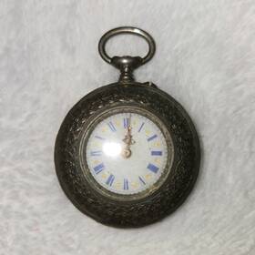 72440 Duchess Victorian Full Hunter Silver Pocket Watch Mechanical Roman