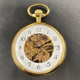 7120 E&c China 17 Jewels Skeleton Hollow Pocket Watch Mechanical Manual