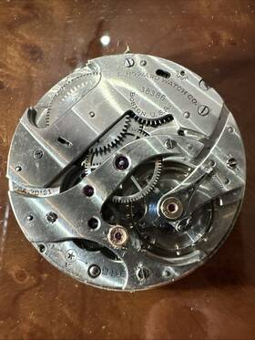 38386 E. Howard Pocket Watch Movement Size 38 Mm Jewels 21