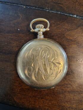 127054 E. Howard Watch Co. 14k Yellow Gold 23 Jewels Mechanical Masonic Pocket