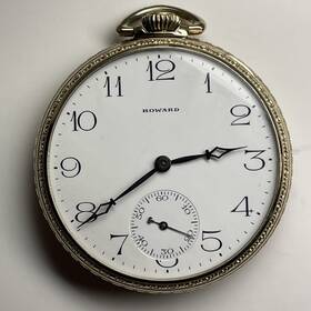 1343635 E. Howard Watch Co Pocket Us 12s 17j 10k Rg Stem Wind And Set S/n C. 1917