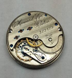 212679 E. Howard Watch Co And Co. No. 4 15j Hunting Pocket Movement 1888 Working