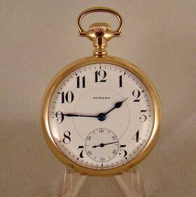 5-railroad E. Howard Watch Co 114 Years Old E.howard 19j Series 5 14kgold Filled Open Face 16s Rr Pocket