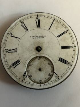 1869-1870 E. Howard Watch Co 68300 And Boston Vintage Pocket Unique Dog Engraving