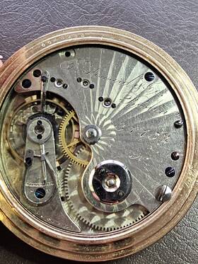 Hdai101225 E. Howard Watch Co Hdai010325 Series Iv N Size Hunting 15j Ygf Pocket Ray Damascene -hdai101225