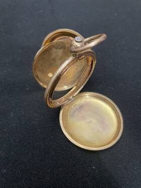 3435 E. Raymond Fine Silver Pocket Watch Gold Case And Dial Mpn