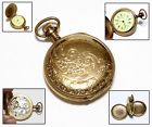 Edgemere Vintage Monitor Pocket Watch Jewels Gold Plated For Restore