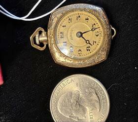 4835124 Elbeco Gold Filled Vintage Pocket Watch Swiss Mechanical 15 Jewels