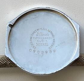 0903939 Elgin Antique Illinois Watch Case Co Nickel Pocket Octagon