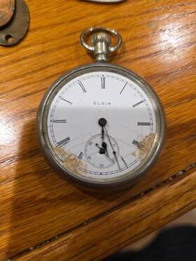 101224 Elgin Vintage 16s 15j Of Pocket Watch Split 3/4 Plate -pcai 11-14