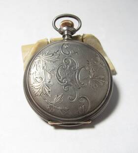 10609901 Elgin Antique Sterling Silver Hunting Case Pocket Watch Grade 210 16 Size / Runs