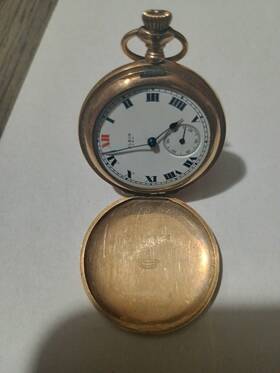 10680958 Elgin Vintage Natftl Watch Co. Pocket Not Working Parts Only No Glass