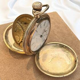11147410 Elgin Antique 1905 Gold Pocket Watch 320 Grade Wind And Set Hunter Case Rare