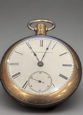 1136182 Elgin Antique 1880s Natl. Watch Co. Gold Pocket Sn Working 20b