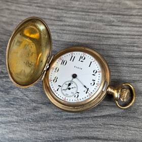 11361821 Elgin 1905 Model 2 0s 7j Gold Filled Pocket Watch As-is Parts Or Repair