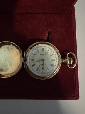 122yr Elgin 1903 Old 14k Solid Gold Fancy Dial Great Pocket Watch
