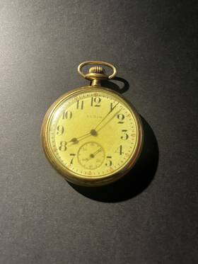 12744012 Elgin Vintage 1900s Natl Watch Co. Gilbraltar Pocket 7 Jewels