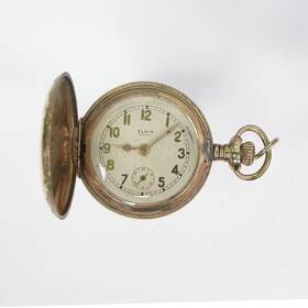 12850804 Elgin 1906 Ladies 17j 20y Gf 35mm Hunting Pendant Watch - Sn Repair