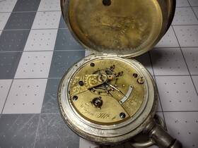 133399 Elgin G. M. Wheeler Pocket Watch 1870 Coin Silver Full Hunter Roman Numeral Dial