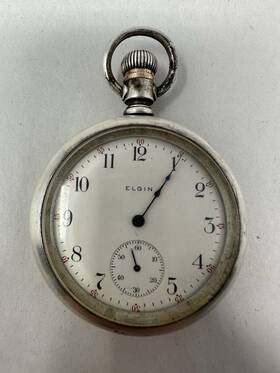 13372376 Elgin 1908 Pocket Watch Grade 313 15j 16s - Sterling Case