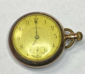 13627756 Elgin 17 Jewel Pocket Watch 45mm Dial Mov#13627756 108.7 Grams Non Running