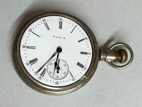 13645899 Elgin 1909 Pocket Watch For Repair Or Parts 7 Jewels Serial Number
