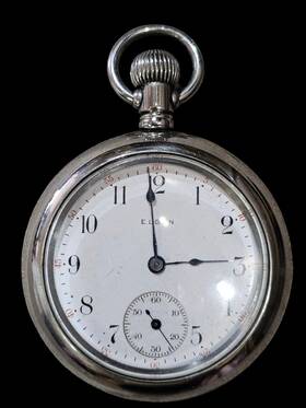 14044521 Elgin Antq 1910 Rail Watch Co. Pocket 15 Jewels #14044521 -runs