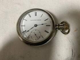 1416996 Elgin Pocket Watch Year 1884 Size 18 7 Jewels S/n Grade 6