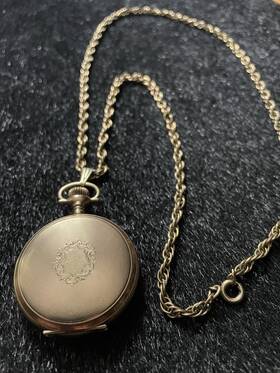 14202420 Elgin Full Hunter Gold Filled Pocket Watch 12k Gf Chain