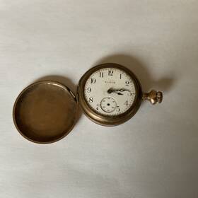 14232839 Elgin Vtg 1910 15j Hunting Gf Pocket Watch-grade 377 #14232839 Engraved-repair