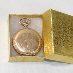146175 Elgin 1871 10k Gold Filled Ladys Hunter Case 15 Jewel Pocket Watch-works