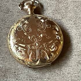 Elgin 15929261 Antique 1900s 10k Gold Filled Ladys Hunter Case 15 Jewel Pocket Watch