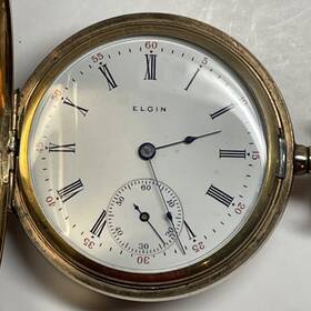 15962049 Elgin Pocket Watch Us 6s 15j Gf Hunter Case Stem Set And Wind S/n C.1911