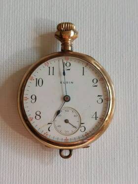 16018955 Elgin Antique Pocket Watch Model 3 7 Jewels 0s Gold Filled Case