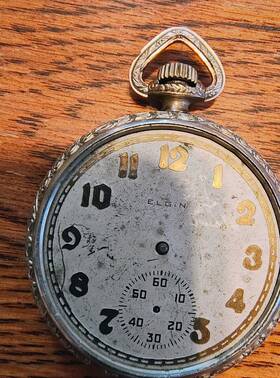 16156772 Elgin Silver Pocket Watch