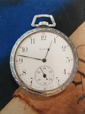 16424273 Elgin Vintage 1912 12 Size Grade 303 Open-faced Pocket Watch-running On Time