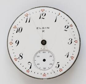1667667 Elgin Vintage 1912 Pocket Watch Movement 7j Grade 301 Parts Repair Sn