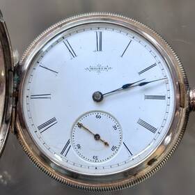 166s156 Elgin National Watch Co Full Hunter Gold Pocket Roman Numerals