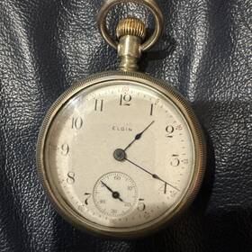 16788677 Elgin 1912 Pocket Watch Co. Seven Jewel Sn Not Working