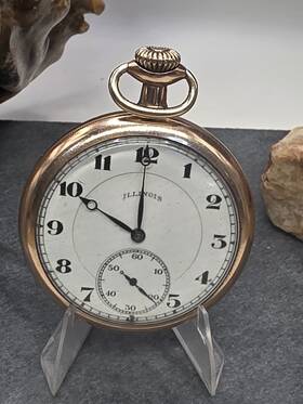 16819 Elgin Antique 1874 Illinois Bunn Special Gold Filled Pocket Watch #16819