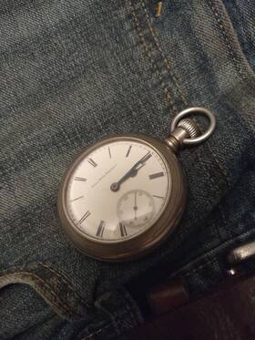 2927737 Elgin 1692591 Serial 11 Jewel Size 18 Side Winder Pocket Watch