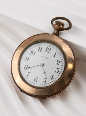 17175714 Elgin 1913 7j 6s Model 2 Pocket Watch Gf Case - 464b