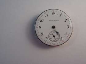 17199991 Elgin / C D Peacock Pocket Watch Movement 15j With Porcelain Dial For Parts
