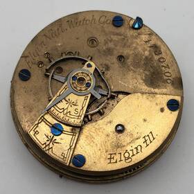 1730706 Elgin 1885 Pocket Watch Face Movement Parts 7j Model 4 Class 6 18s
