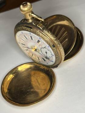 1784206 Elgin Beautiful Heavy 14k Solid Yellow Gold H.h. Taylor Hunter Case 140.6 Grams